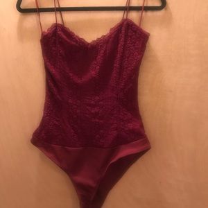 Burgundy bodysuit